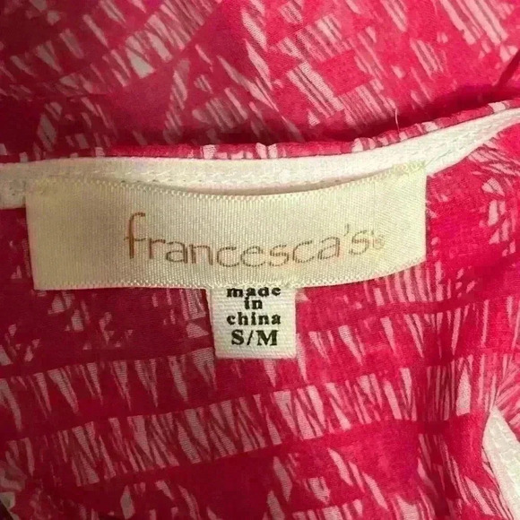 Francesca's‎ Women's Pink & White Playful Fringed Summer Swim Cover Size S/M - Picture 4 of 4